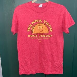 Graphic T shirt “ Wanna Taco Bout Jesus” Sz s